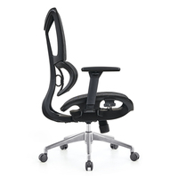 Chaises de bureau pivotantes avec accoudoirs 3D, base en aluminium, prix de gros d'usine, chaise de bureau exécutive moderne de luxe ergonomique entièrement en maille