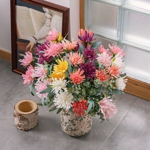 Mw60011 कृत्रिम वास्तविक स्पर्श फूल रेशम mums fox chyanthum जेल-लेपित चिनथीम जेल-कोटेड क्रिसथेम - Product Image 3