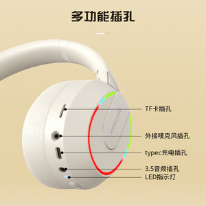 L850 <b>Wireless</b> Bluetooth Headphones Over Ear With <b>Mic</b> Type C Charging Sports Gaming Headset - Product Image 2