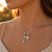 Collier pendentif croix gothique, collier ras du cou à franges multicouches pour femmes, style grunge audacieux