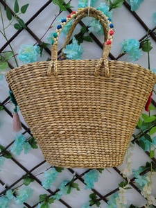Women's Genuine <b>Leather</b> <b>Tote</b> <b>Bag</b> Colorful Rivet Decoration Casual Beach Handbag Handmade <b>Woven</b> Summer Shoulder <b>Bag</b> Zipper - Product Image 5