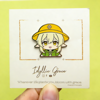 Épinglette en alliage de zinc 3D personnalisée, mignonne, en forme de personnage de dessin animé, avec carte de message, pour boutique de cadeaux
