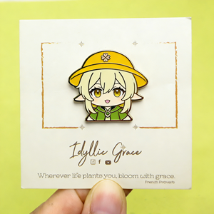 เข็มกลัดเคลือบลายการ์ตูนสาวน่ารัก 3 มิติ ทำจากโลหะผสมสังกะสี พร้อมการ์ดข้อความ สำหรับร้านขายของขวัญ - Product Image 1