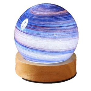 Lámpara de Noche Integrada con Forma de Planeta, Luz de Aurora, Base de Metal, Recargable Tipo-C, para Dormitorio, Sala de Estar - Product Image 5