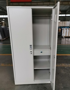 CAS-025 Kim Loại Tủ Quần Áo Thiết Kế Giá 2 Cửa Tủ Quần Áo Với Ngăn Kéo Bên Trong - Product Image 2