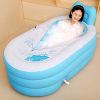 Baignoire de spa gonflable en plastique épais et pliable pour adulte