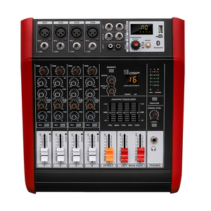 PMX402 Professional 4 channel 250w power audio mixer with microhones 16 DSP MP3 <b>Bluetooth</b> for performance stage live stream - Product Image 2