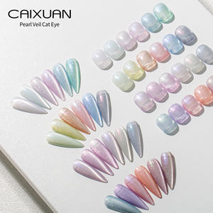 Caixuan-esmalte de uñas con lámpara UV Led, esmalte de Gel de ojo de gato, velo de perlas en 24 colores, 1kg, 2021 - Product Image 1
