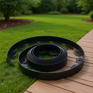 ขอบสวนพลาสติกขนาด 20 ฟุต x 2 ฟุต ทนทานต่อรังสียูวี ม้วนขอบสนามหญ้าแบบยืดหยุ่นพร้อมเดือยสำหรับจัดสวนและปูพื้นระเบียง - Product Image 2