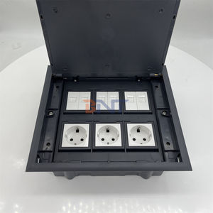 สะดวก EU เยอรมนีซ็อกเก็ตชั้นไฟฟ้าครอบคลุมกล่อง 6 ขา 16A ไฟฟ้าโมดูลาร์ซ็อกเก็ตชั้นพื้น RJ45 - Product Image 3