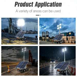 Torre de Iluminación LED Híbrida con Paneles Solares Móviles y Generador Diésel, Fuera de la Red, con Respaldo <span class=keywords><strong>Solar</strong></span>, Confiable entre Contratistas a Nivel Mundial - Product Image 5