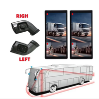 Côté AI angle mort 10.36 pouces 2 canaux IPS moniteur DVR 256G droite gauche côté rétroviseur caméra de recul pour camion