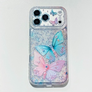 <span class=keywords><strong>Coque</strong></span> transparente en TPU pour <span class=keywords><strong>iPhone</strong></span> 17, 16, 15, 14, 13, motif papillon souple, protection intégrale, vente en gros, directement de l'usine OEM - Product Image 1