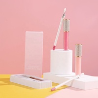 Berlian tahan air tahan lama Makeup hadiah lipstik pena kustom Vegan Glitter pribadi Label beludru Matte lipstik cair Set