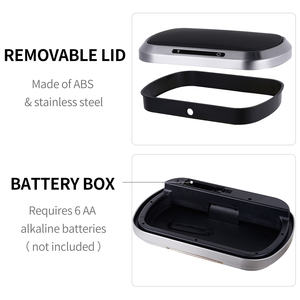 <span class=keywords><strong>Poubelle</strong></span> électrique en acier inoxydable à capteur intelligent argenté d'intérieur anti-empreintes digitales au sol <span class=keywords><strong>50L</strong></span> pour bureau à domicile - Product Image 6