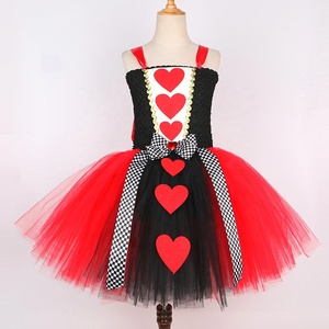 Nuevo Vestido de Tul con Corazón Rojo para Niñas Pequeñas, Disfraz de Halloween, Disfraz de Reina Alicia para Niñas, Disfraz de Tutú - Product Image 3