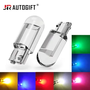 Hot sell W5W Led T10 Car Light COB Glass Red White Blue 7 color Auto Automobiles License Plate Lamp Dome Read DRL Bulb Style 12V