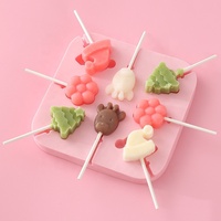 DM359 Moule en Silicone Bricolage Maison Forme Ours Dessin Animé, Fleur, Fruit, Bâtonnets de Fromage, Glaçon, Bonbon, Sucette pour Chocolat