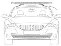Barre lumineuse ambre de flics de taille multicolore personnalisée lumières stroboscopiques et sirène d'ambulance de toit de voiture