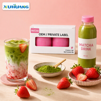 Poudre de Matcha Fraise Superfine en Gros 1000 Mesh Boisson Instantanée OEM Marque Privée Usine Source