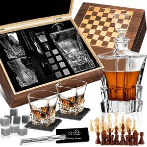 Juego de Decantador de <span class=keywords><strong>Whisky</strong></span> de Madera Estilo Antiguo con Vasos de Cristal, Posavasos y Piedras Enfriadoras, con Herramienta de Madera Incluida - Product Image 2