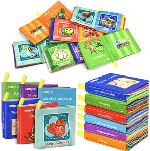 Livre en tissu coloré pour bébé, interactif parent-enfant, jouet sensoriel sonore doux pour nourrisson, développement de l'intelligence 0-6 mois - Product Image 3