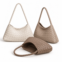 Sac à bandoulière chic pour femme, tricoté, avec fermeture éclair et fermoir, doublure en polyester, idéal pour les soirées, les trajets quotidiens et les rendez-vous galants – Nouvelle collection très prisée