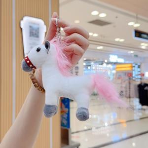 2026 Año Nuevo caballo peluche Oro suave dibujos animados Mini Pony llavero Animal relleno juguete - Product Image 5