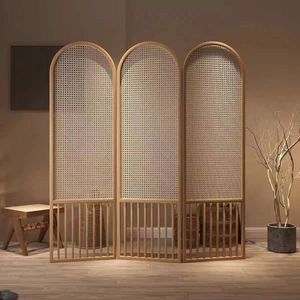 Divisor de habitación de ratán moderno de alta calidad, decoración del hogar, pantalla divisora de ratán Natural bohemio, Partición de restaurante - Product Image 1