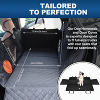 Housse de siège auto de luxe pour chien avec extension, hamac antidérapant pour animaux de compagnie pour la protection des sièges arrière, fenêtre en maille respirante et poches de rangement