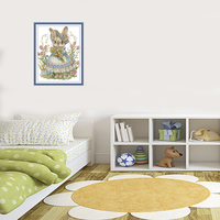 2025 nouveau NKF Peter Rabbit 2 motif de point de croix décoration de la maison/cadeau/Art ensembles de broderie dessin animé bricolage en gros et personnalisation