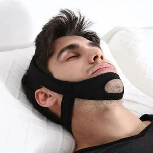 Correa Correctora de Respiración Bucal Abierta para Hombres, Material Negro Antitranspirante para Buceo, Ayuda para Dormir - Product Image 1