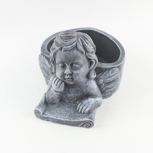 Vasi da fiori in cemento con la faccia d'angelo e fioriere per l'uso del pavimento per succulenti cactus - Product Image 3