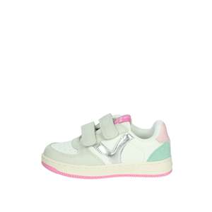 Baskets Victoria pour filles, blanches et roses, à fermeture Velcro, chaussures en toile tendance - Product Image 1