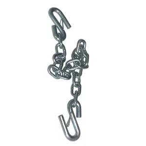 Factory Price Safety Trailer Chain With Hooks