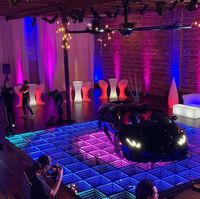 2022 mariage Disco fête Portable LED danse carrelage 3D miroir danse piste RGB