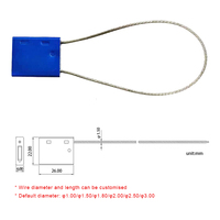 Sello de Seguridad YC-S013 de Alambre de Acero y Aleación de Aluminio Resistente a la Corrosión, Longitud Personalizable, Alta Tensión, a Prueba de Manipulaciones, para Efectivo Bancario