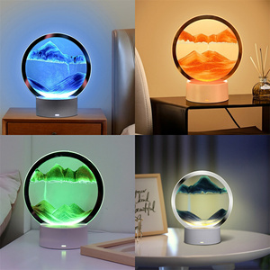 Led ánh sáng <span class=keywords><strong>3D</strong></span> năng động QuickSand sơn chảy cát nghệ thuật hình ảnh đồng hồ cát đèn kích thước trung bảng đèn - Product Image 4