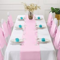 Chemin de table en satin 12 x 108 pouces pour la décoration de mariages et d'événements
