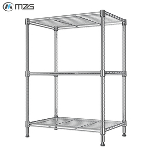 Étagère de rangement à 3 niveaux réglable en fil métallique de haute qualité pour buanderie, salle de bain, cuisine, bureau - Product Image 1