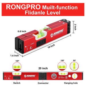 Rongpro <b>Laser</b> <b>Level</b> 20 Inch 50 Cm Magnetic Angle Measuring Tool For Diy And Construction - Product Image 4