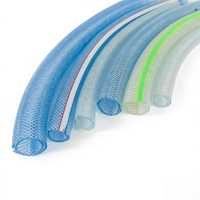 Tuyau d'arrosage de jardin en PVC flexible haute pression, renforcé de fibres tressées, transparent, 1/2'', 3/4'', 1'', longueur 20-100m