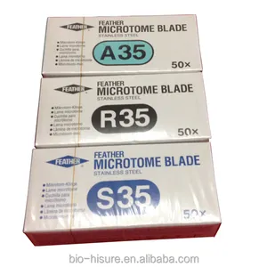 Toptan tüy paslanmaz çelik testere bıçakları-Klinik analitik cihazlar S35 düşük profilli tek kullanımlık tüy mikrotom bıçakları