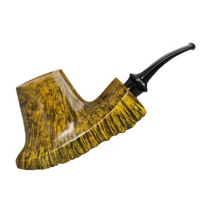 Muxiang Handmade Briarwood Tobacco Pipe Bent Type Solid Wood Burl Bark Men's Smoking Pipe Collection - Product Image 5