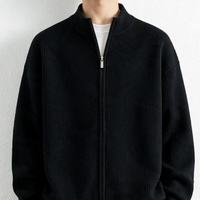 Pull-over en tricot à fermeture éclair pour homme, à manches longues, tendance, avec une texture douce et chaude, coupe ample confortable pour des tenues polyvalentes