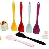 Ensemble d'ustensiles de cuisson en silicone de qualité alimentaire, spatule intégrée tout-en-un à surface plate et concave, modèle SLC
