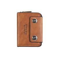 Nouveau portefeuille accordéon pour homme avec double boucle, grande capacité, multifonctionnel, pour permis de conduire et cartes décontractées