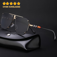 Gafas De Sol vente en gros de haute qualité unisexe classique Double pont lunettes de soleil de conduite d'aviation pour hommes