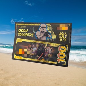 Billet de banque anime populaire américain 2026 plaqué or noir 24 carats pour cadeaux - Product Image 2