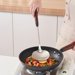 Espátula para wok de acero inoxidable 304, cuchara de cocina grande reutilizable para freír en ollas de hierro - Product Image 4